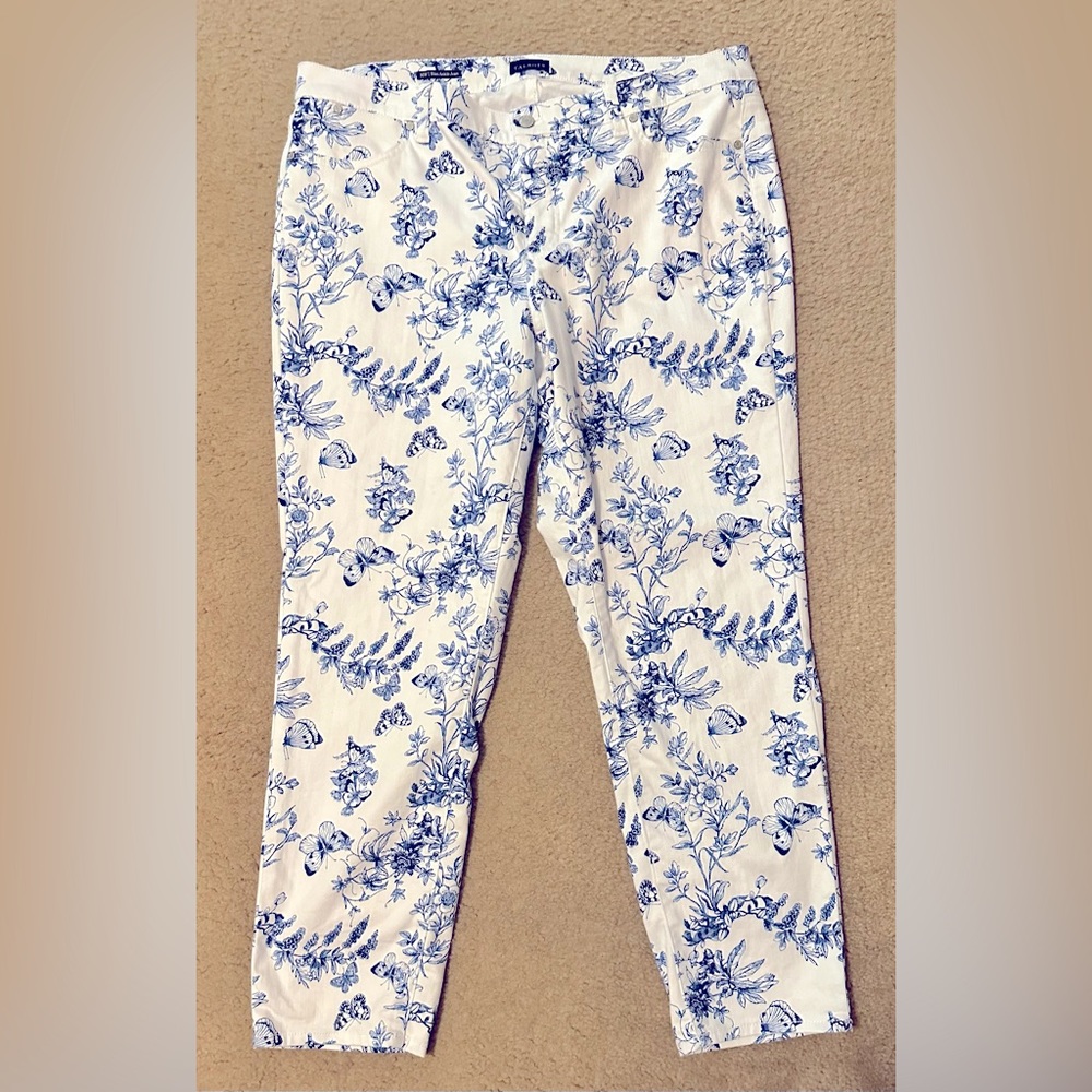 Talbots Print Slim Ankle Jeans